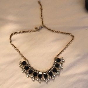 J. Crew black and white teardrop necklace.